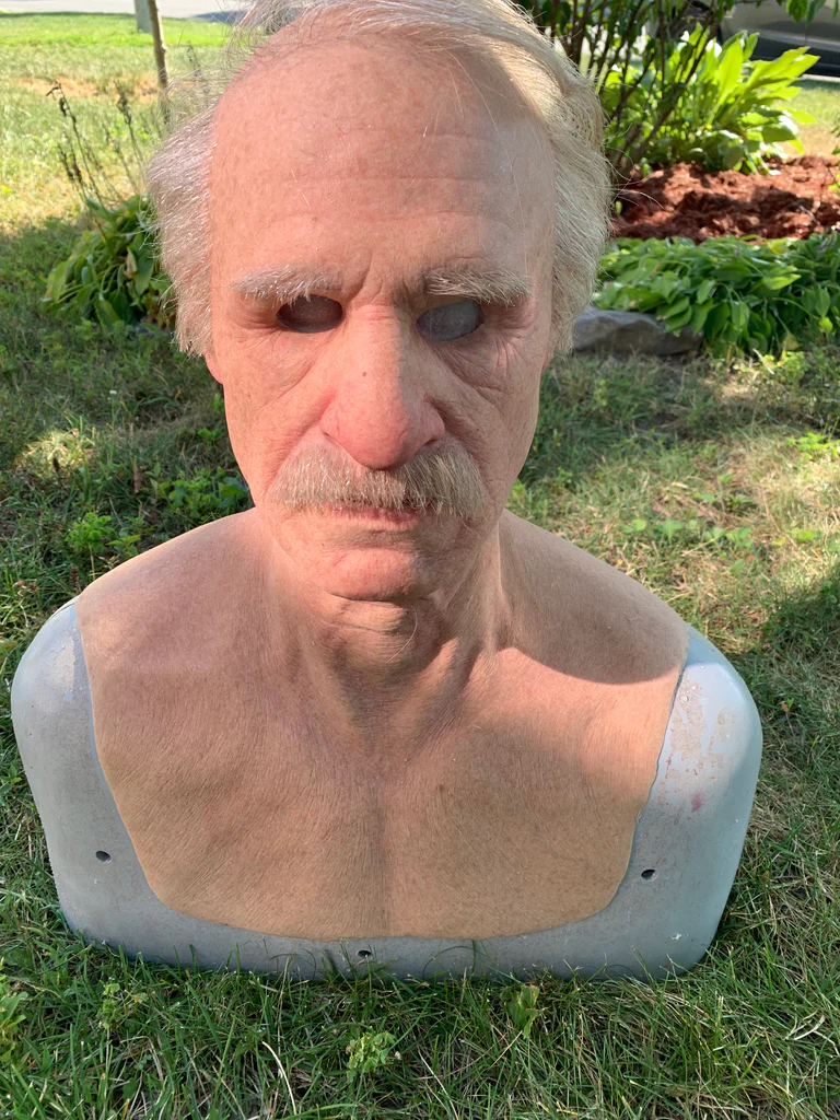 Elder Realistic Full Head Male Mask – Cosplay & Halloween